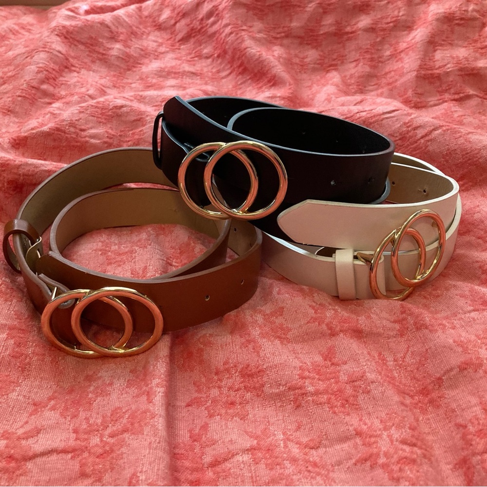 Gold buckle belts